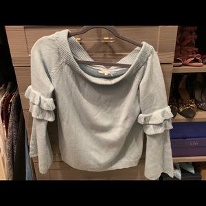 Aftermarket light blue off the shoulder sweater